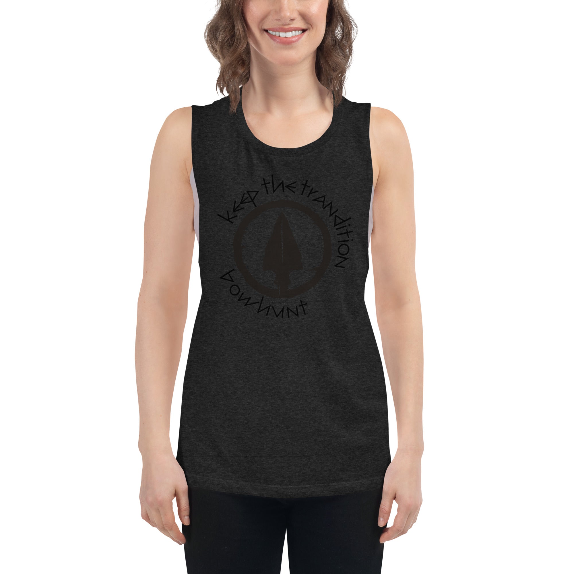 Keep The Tradition Women's Muscle Tank - Bow Hunt