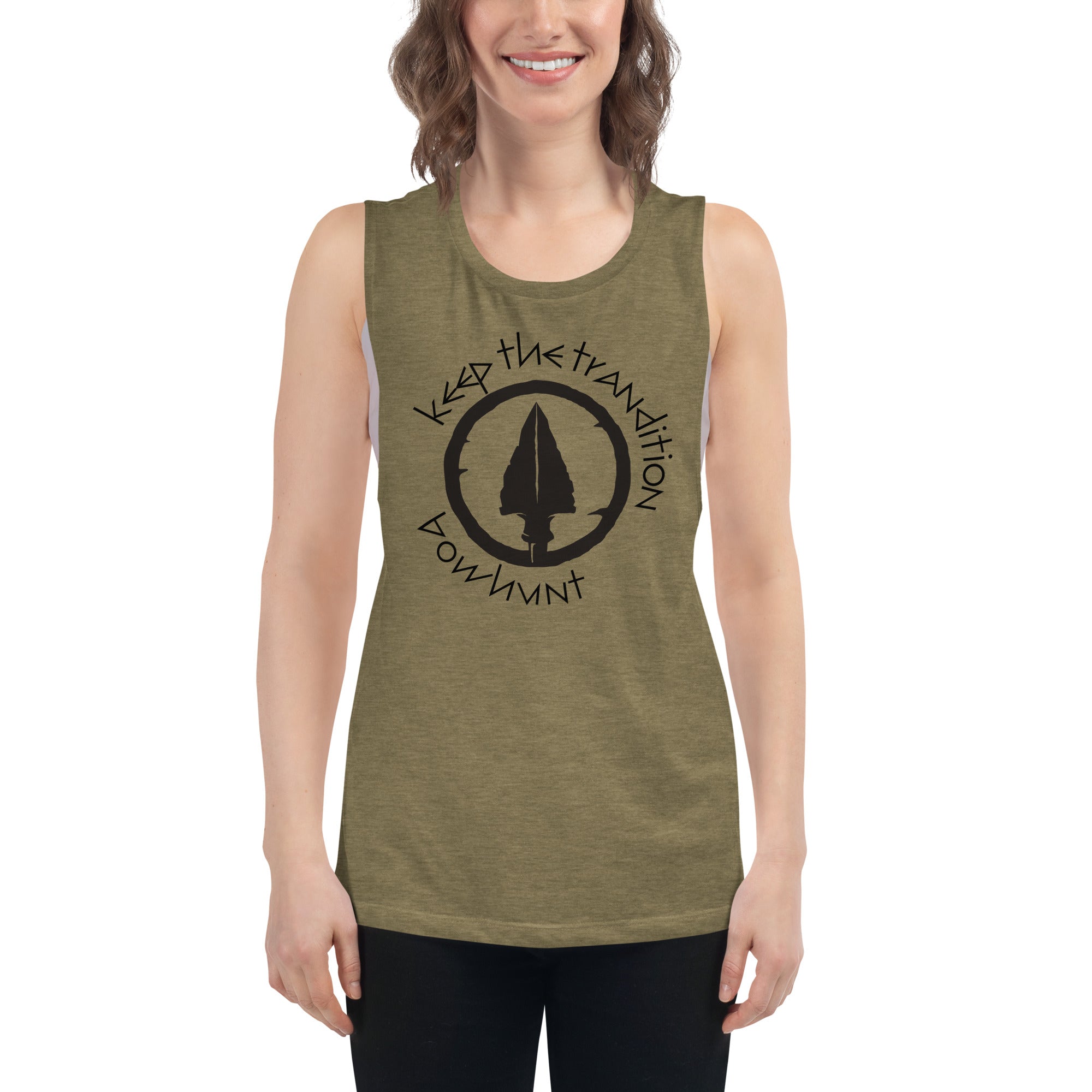 Keep The Tradition Women's Muscle Tank - Bow Hunt