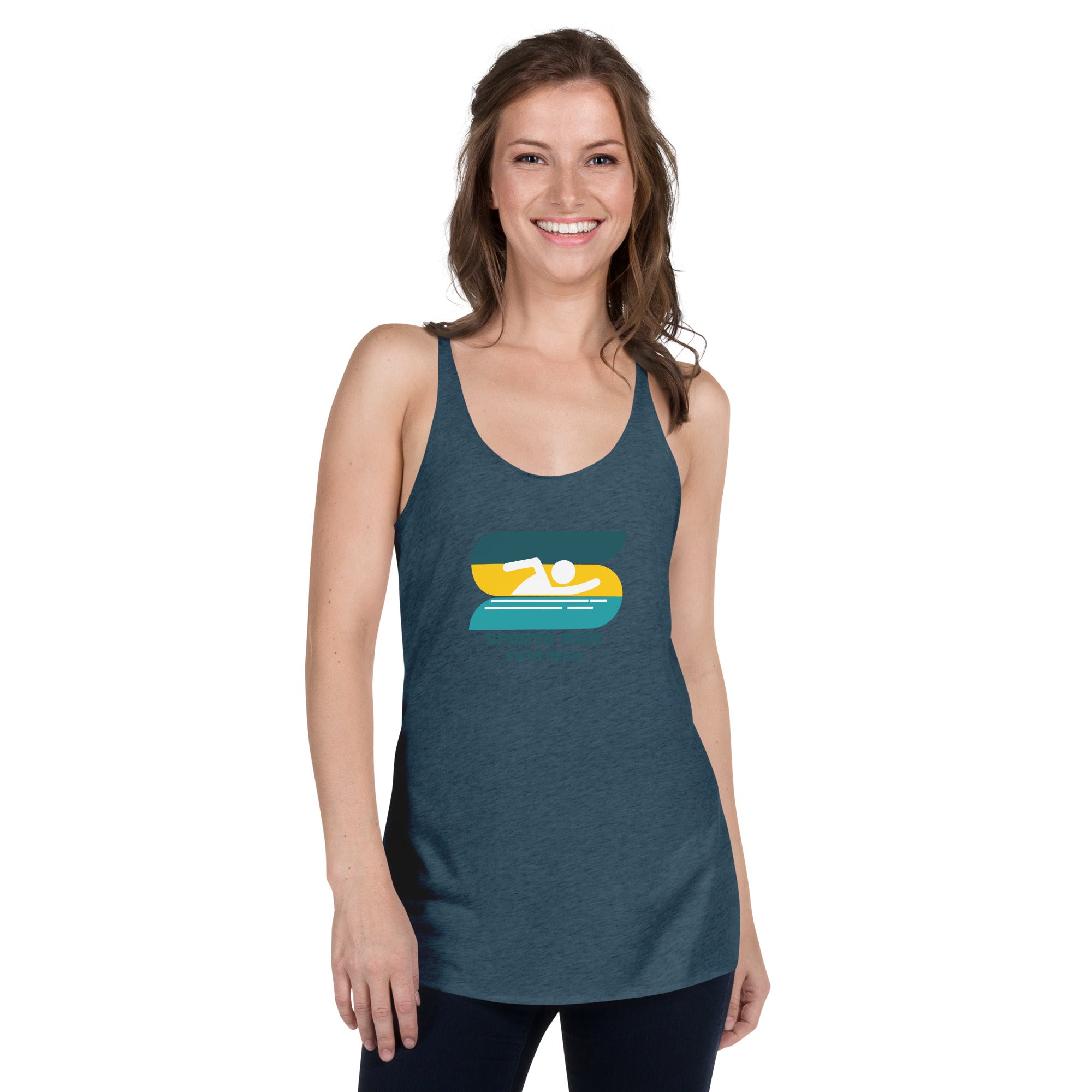 The Original Sports Mom Swim Team Women's Racerback Tank