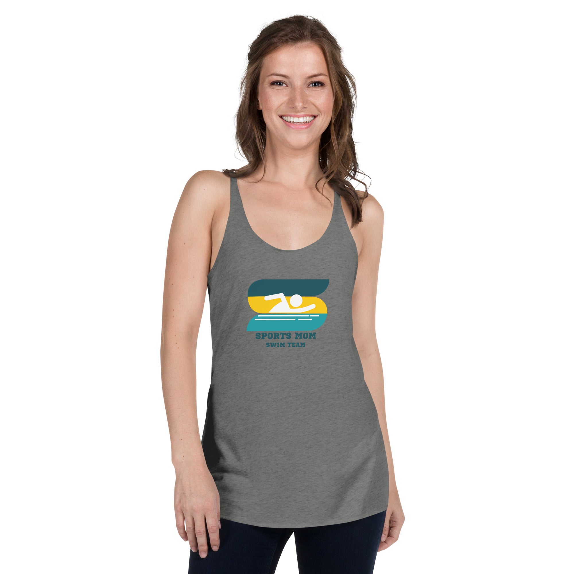 The Original Sports Mom Swim Team Women's Racerback Tank