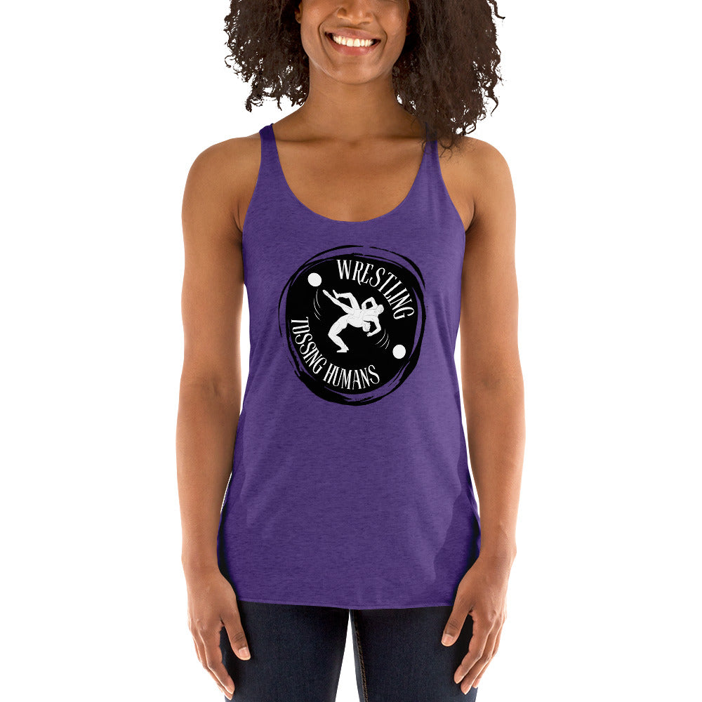 Wrestling Tossing Humans Women's Racerback Tank