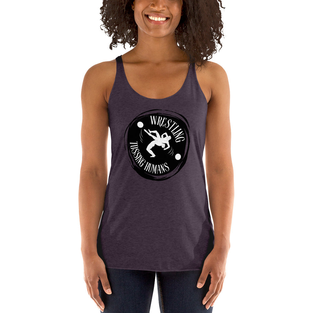 Wrestling Tossing Humans Women's Racerback Tank