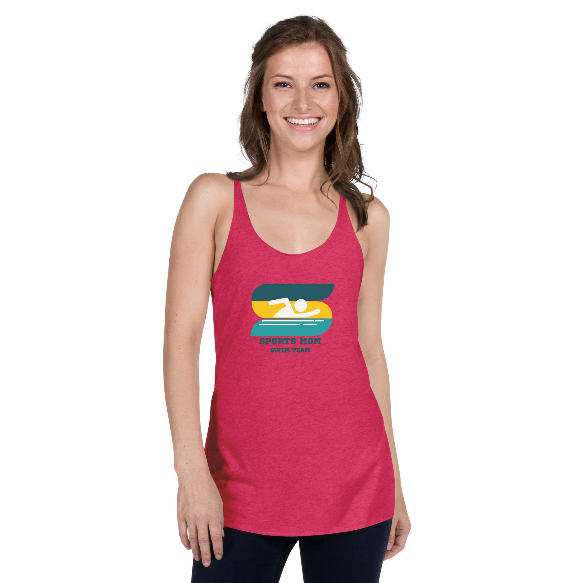 The Original Sports Mom Swim Team Women's Racerback Tank