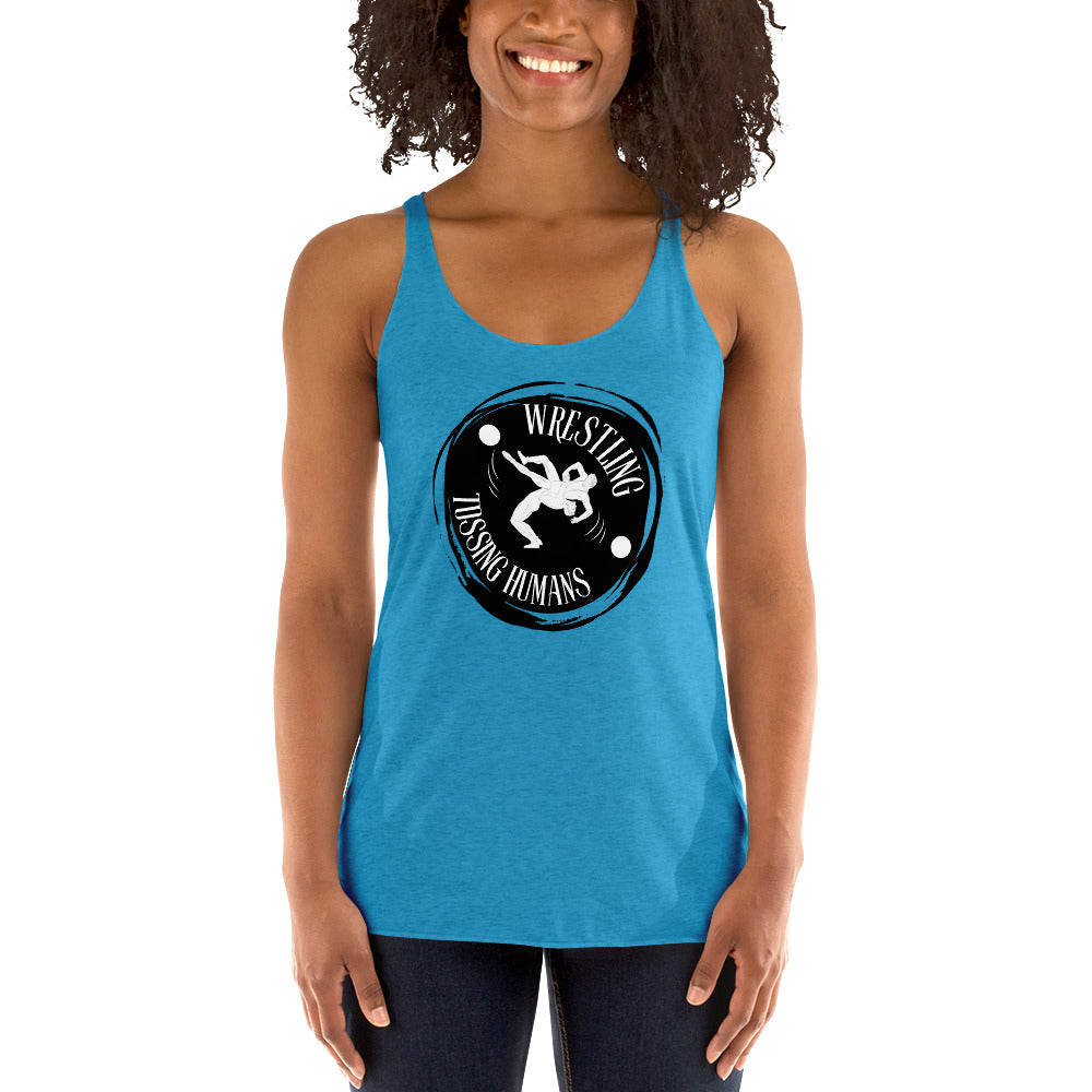 Wrestling Tossing Humans Women's Racerback Tank