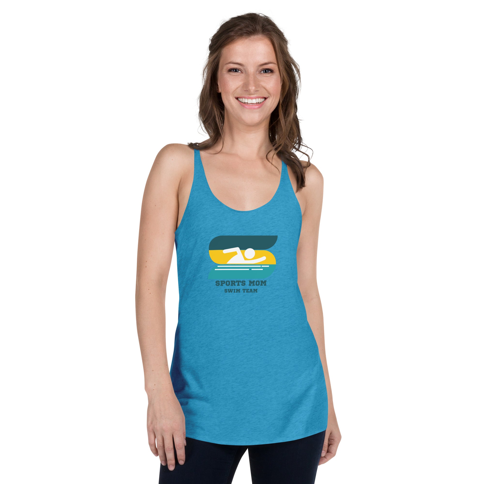 The Original Sports Mom Swim Team Women's Racerback Tank