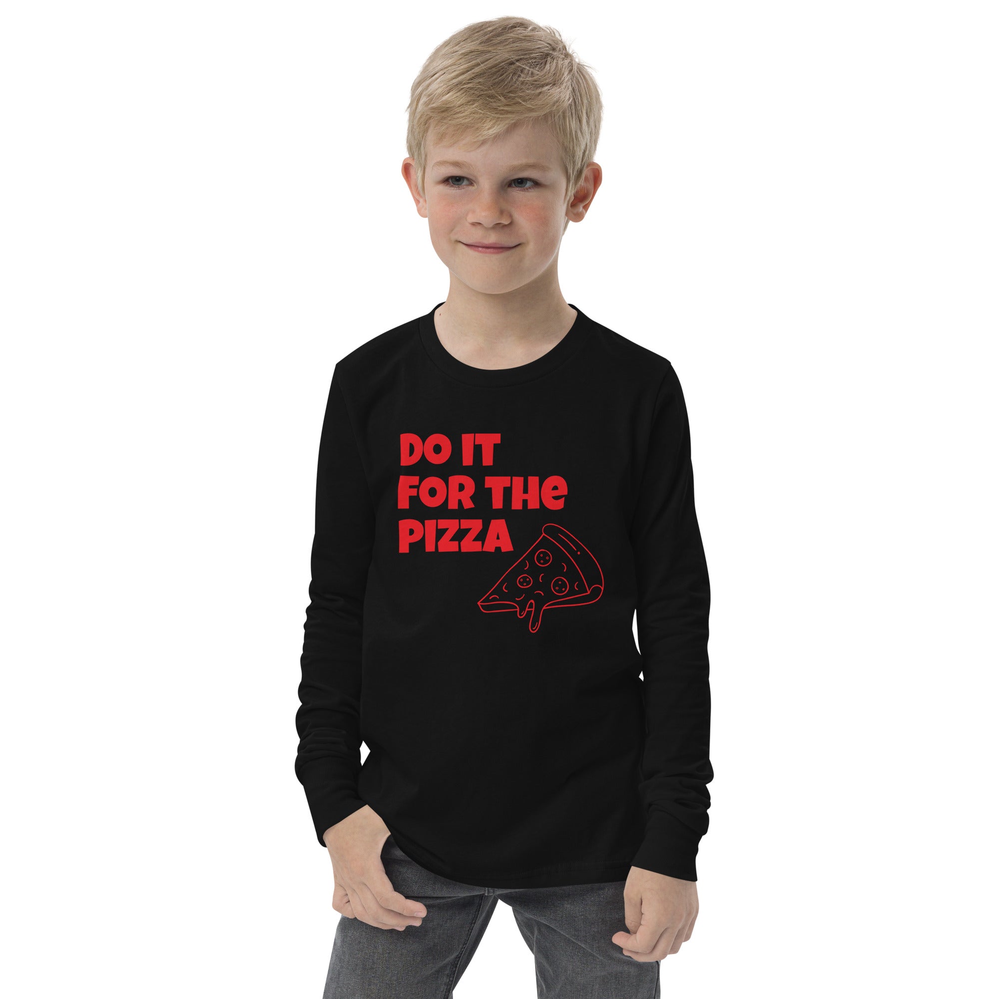 Do It For The Pizza - Youth Long Sleeve Tee