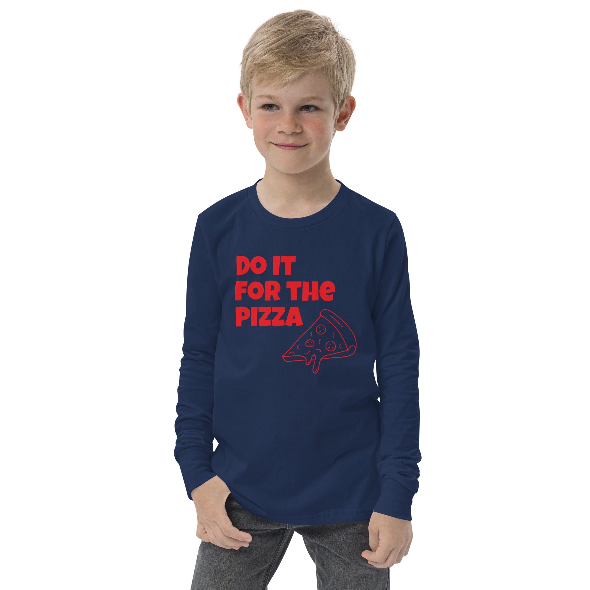 Do It For The Pizza - Youth Long Sleeve Tee