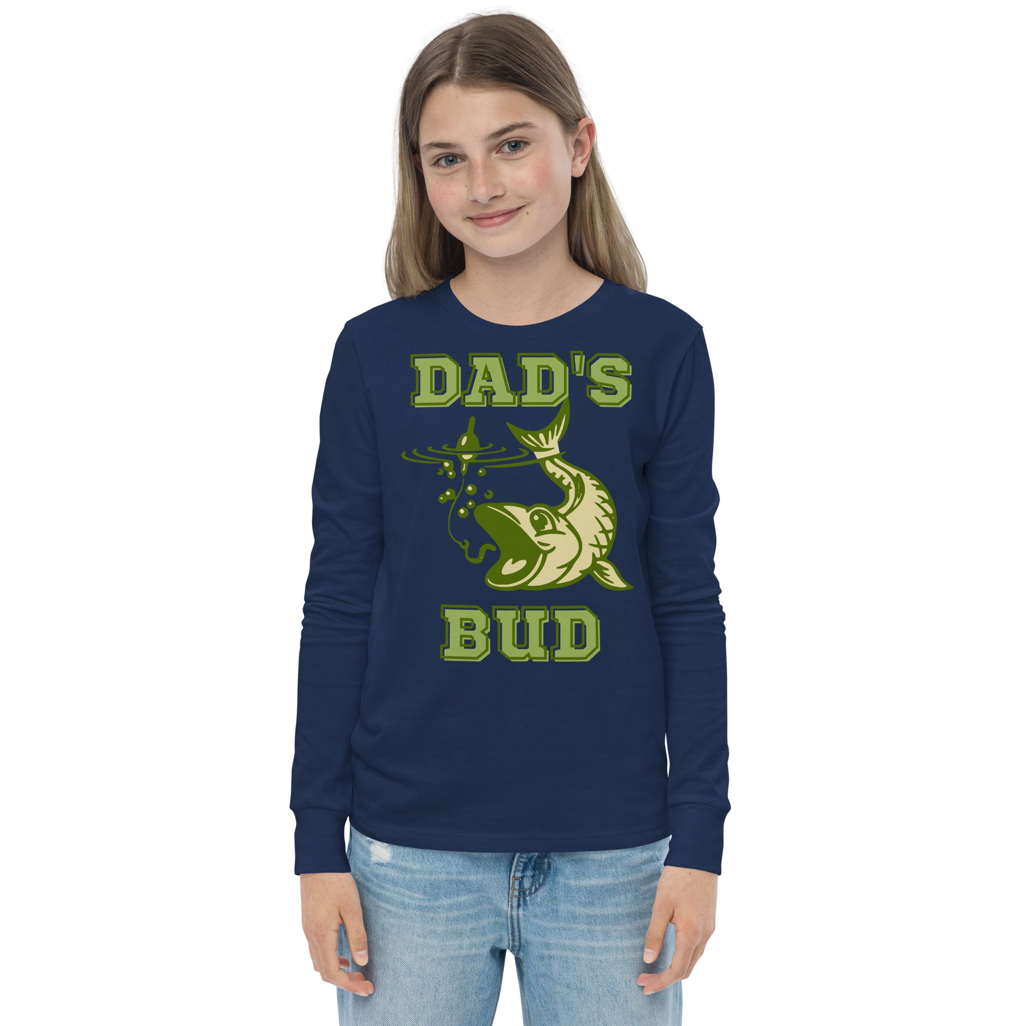 Dad's Fishing Bud - Youth Long Sleeve Tee