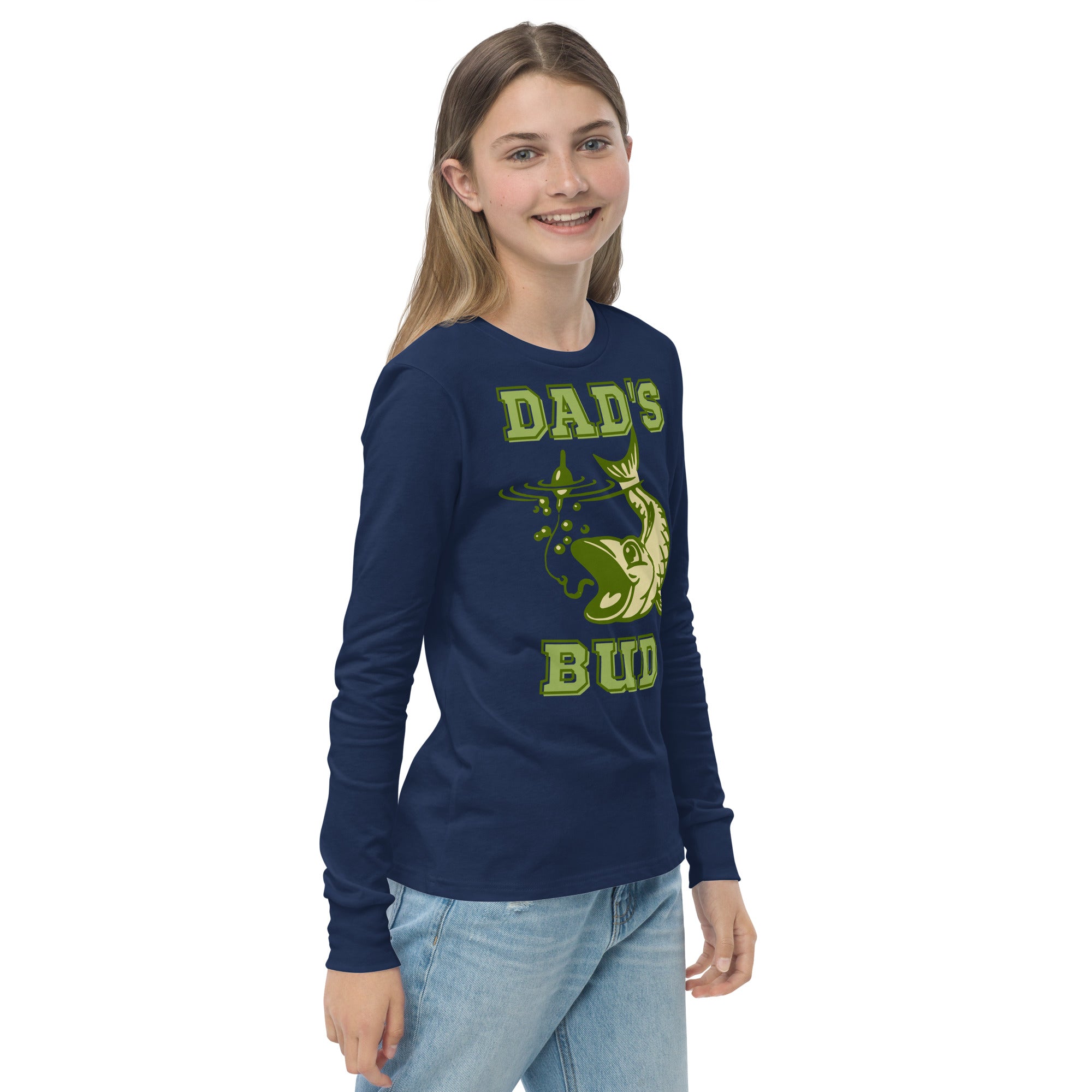 Dad's Fishing Bud - Youth Long Sleeve Tee