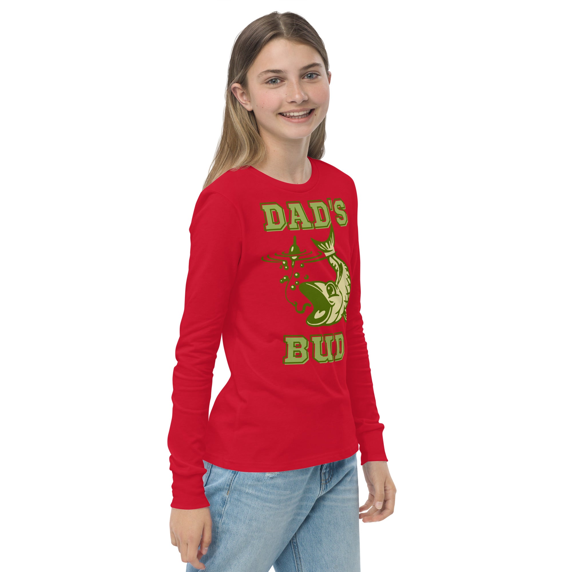 Dad's Fishing Bud - Youth Long Sleeve Tee