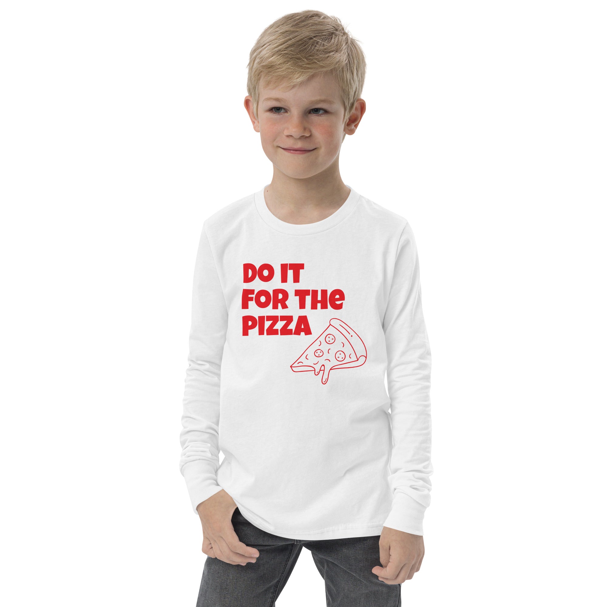 Do It For The Pizza - Youth Long Sleeve Tee