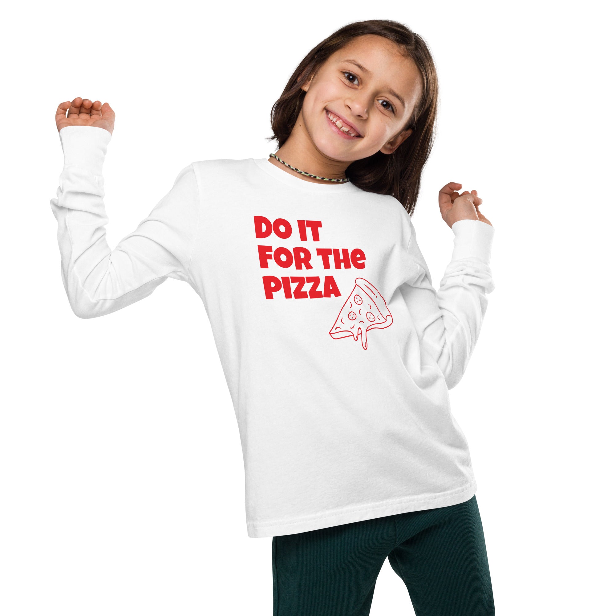 Do It For The Pizza - Youth Long Sleeve Tee