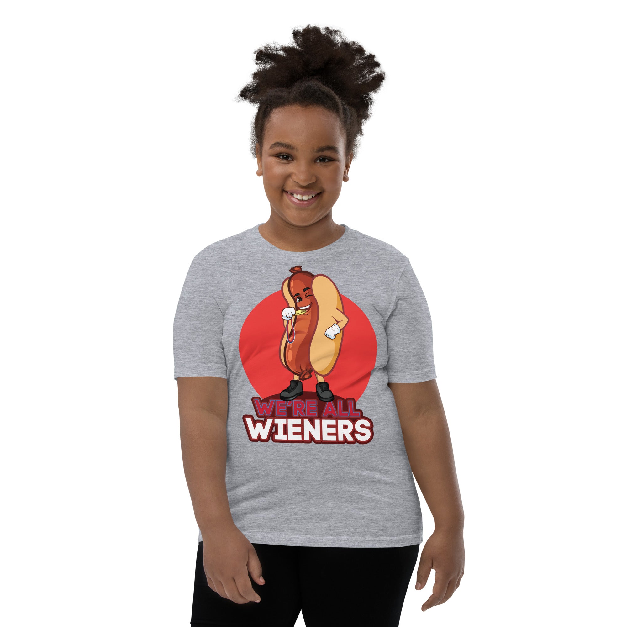 We're All Wieners - Youth Short Sleeve T-Shirt - Red