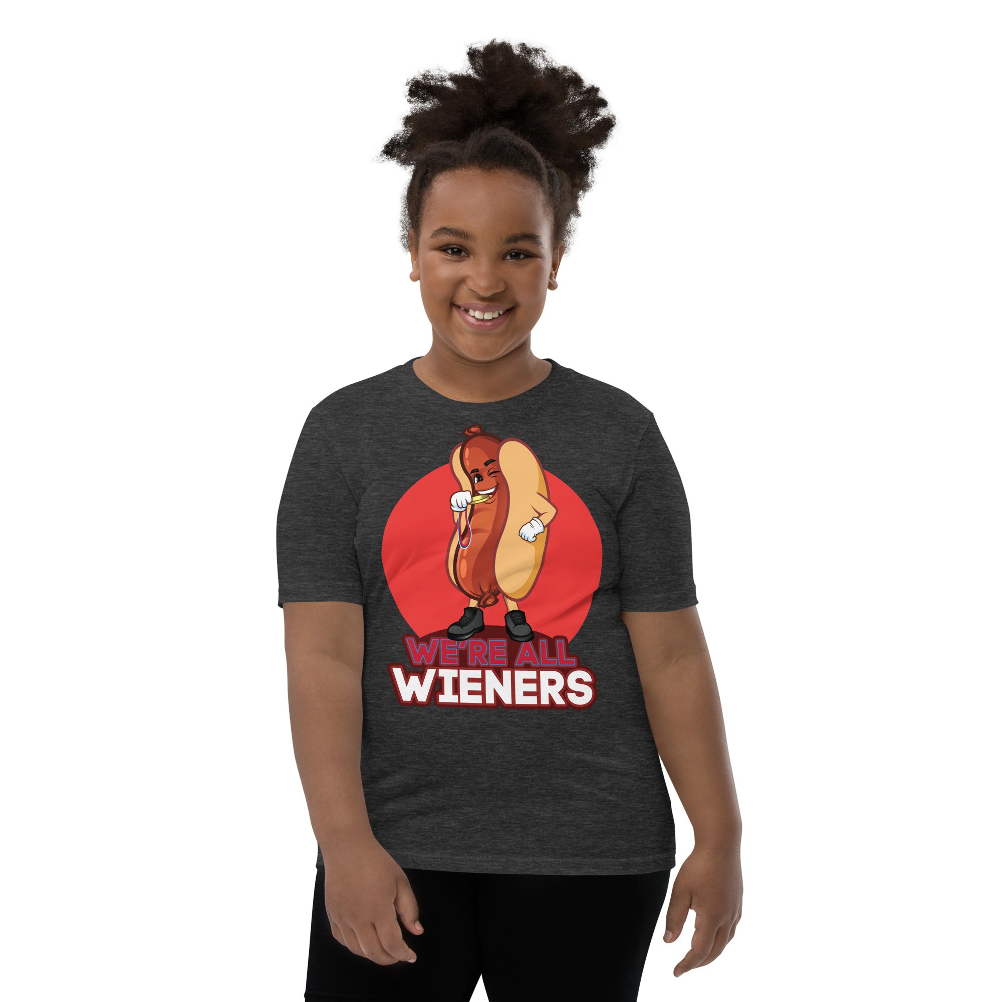 We're All Wieners - Youth Short Sleeve T-Shirt - Red